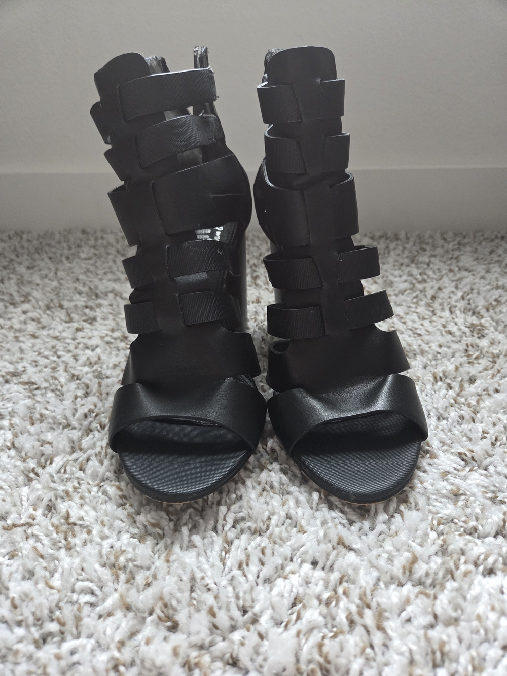 Circus by Sam Edelman Black Strappy Gladiator Platform Heels